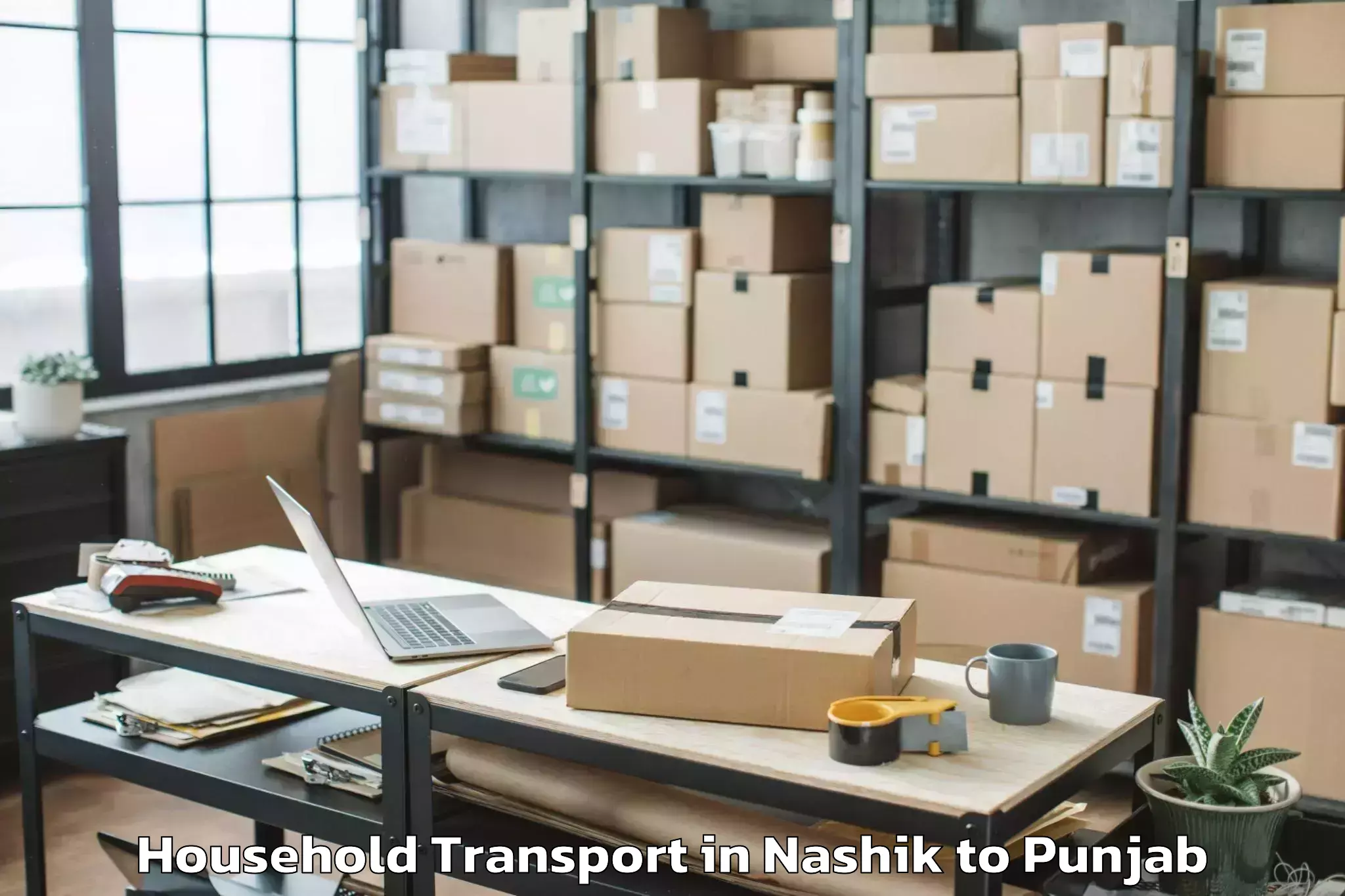 Easy Nashik to Dav University Jalandhar Household Transport Booking